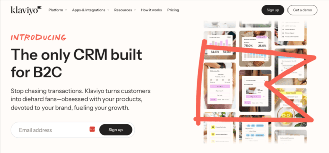 Klaviyo email marketing software for ecommerce