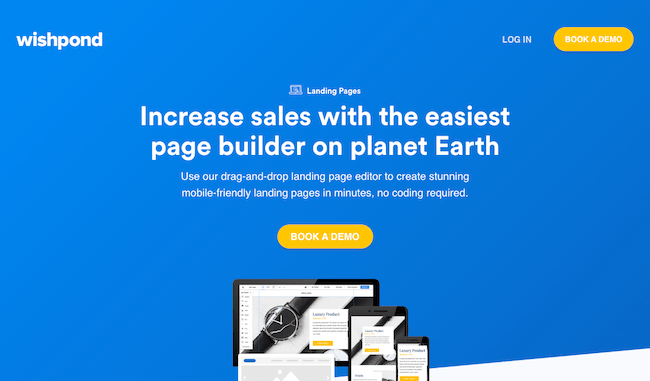 Wishpond responsive landing page builder marketing platform