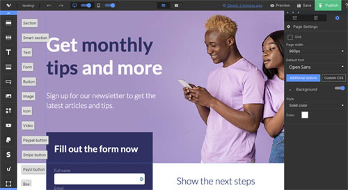 Landingi landing page editor designer