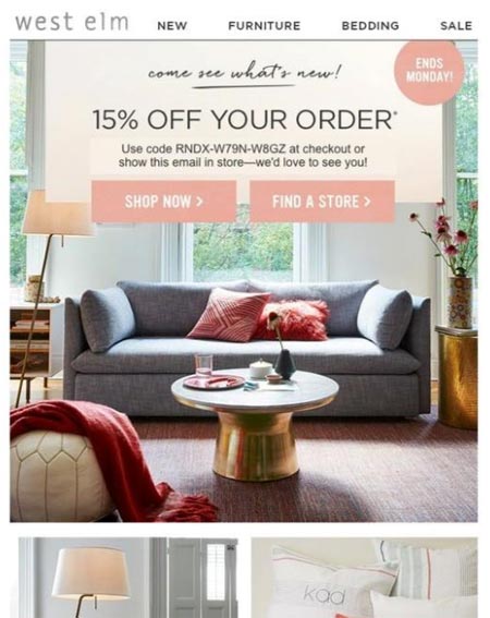 Lapsed customer email template unique coupon