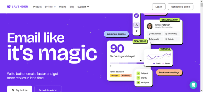 Lavender AI redactor de correos de ventas