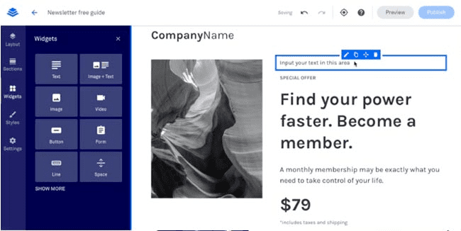Leadpages drag-and-drop landing page and website builder