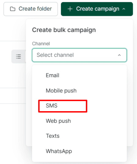 Maestra SMS campaigns