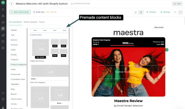 Maestra visual editor