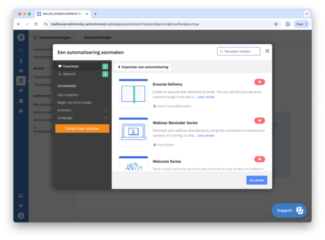 MailBlue quick start page