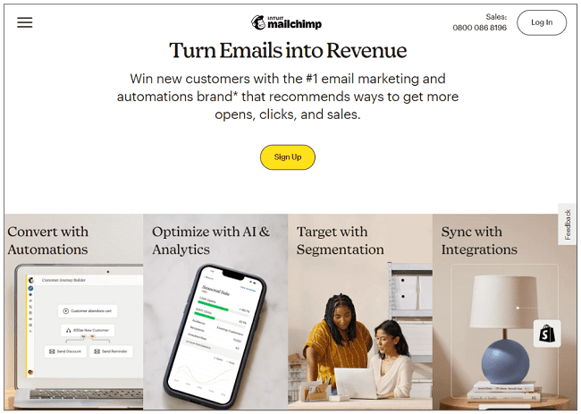 Mailchimp email newsletter service