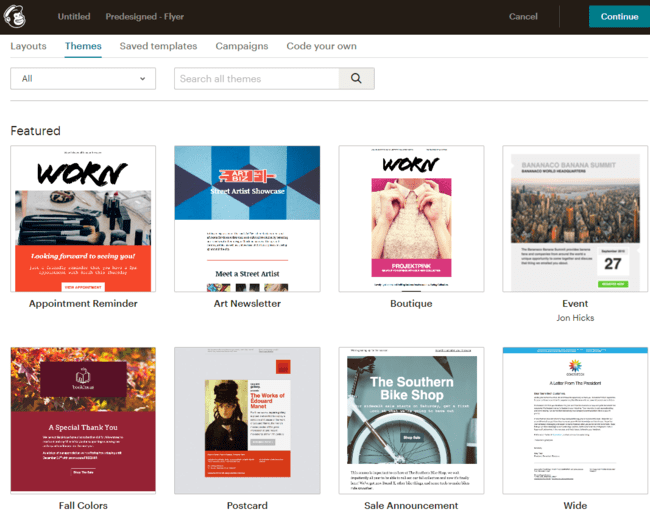 Mailchimp email templates