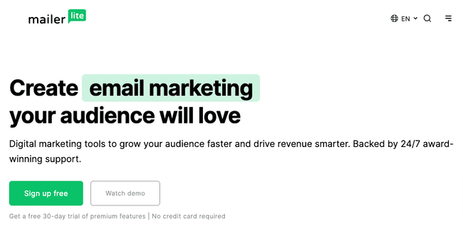 MailerLite, alternativa al email marketing de Yotpo