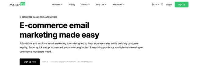 MailerLite free email marketing platform