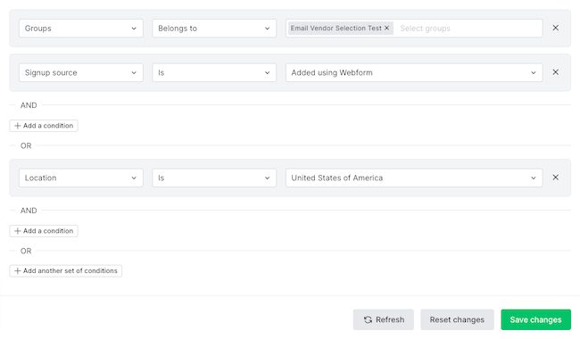 gestión de suscriptores en MailerLite
