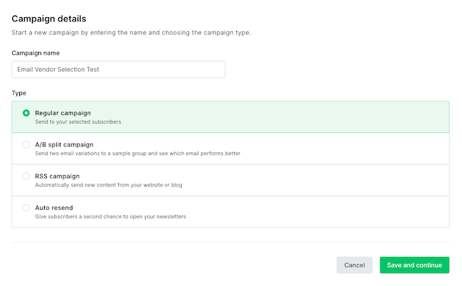 Mailerlite review sending emails campaign types