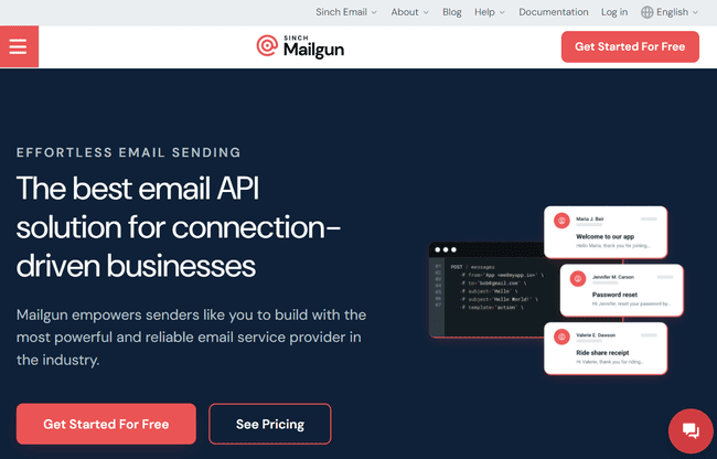 Mailgun email API and SMTP service