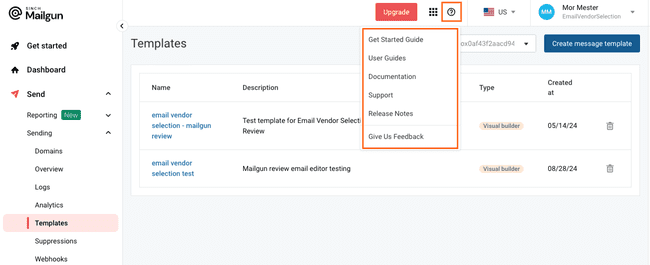 Mailgun support help center documentation guides