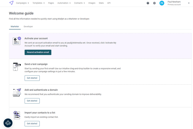 Mailjet welcome guide