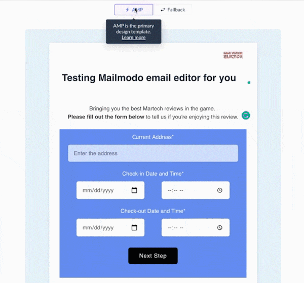 mailmodo fallback feature