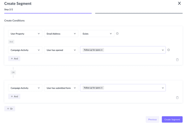 Mailmodo email marketing platform review segment creation wizard