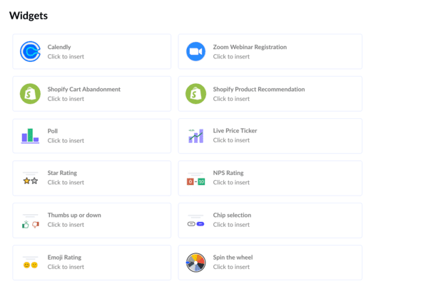 Mailmodo email marketing platform review widgets options