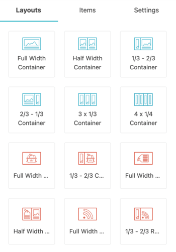 Moosend layout selection for email design