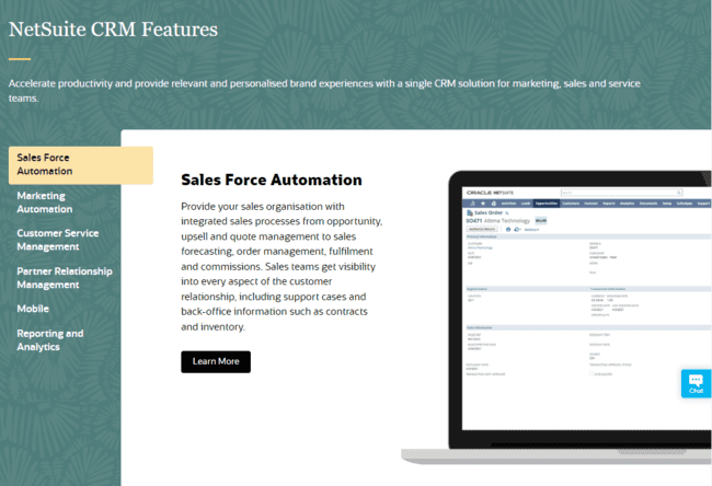 NetSuite customer relationship management tool