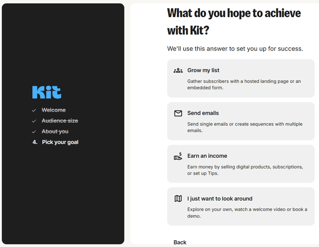 Objetivos de la configuración de kit