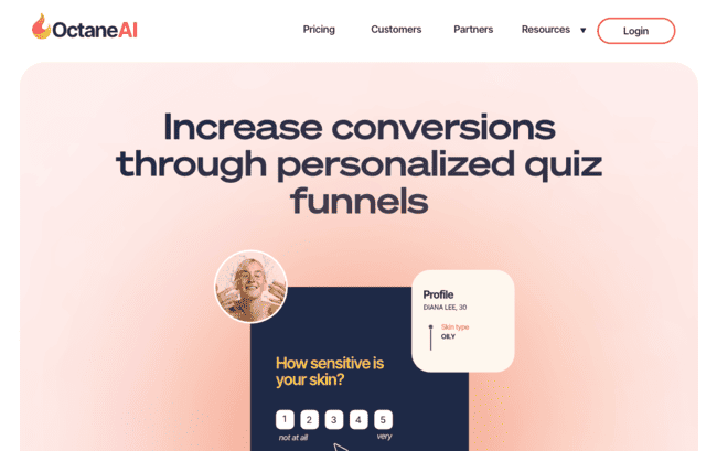 Octane AI SMS marketing tool surveys