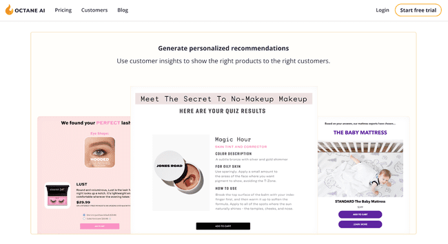 Octane AI smart customer engagement platform for text message marketing