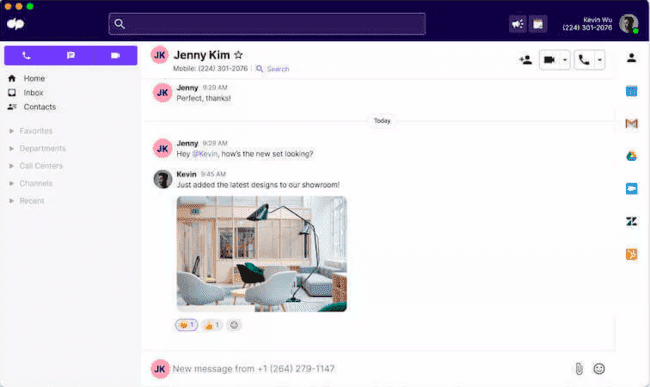 Páginas de perfil de contacto del crm de ventas Dialpad