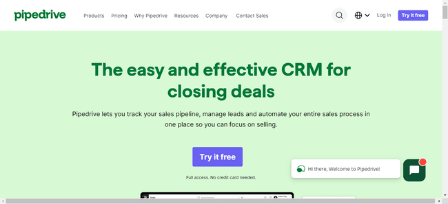 Pipedrive- alternativa de Keap para CRM de ventas especializado