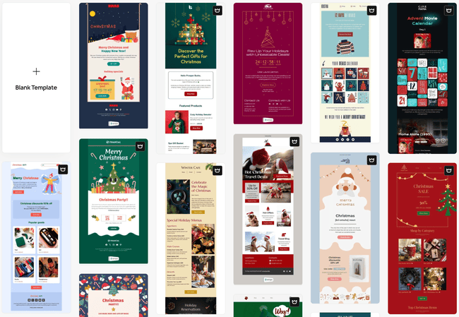 Plantillas de email de Mailchimp para temporadas festivas