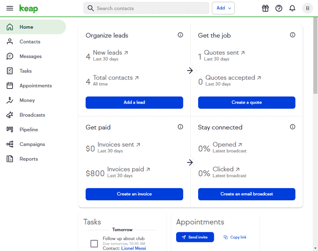 plataforma de automatización Keap