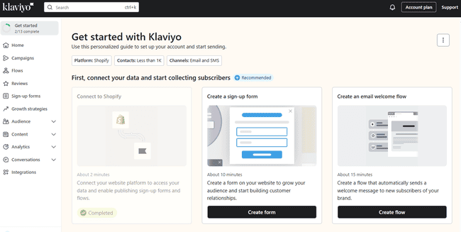 Primeros pasos con Klaviyo