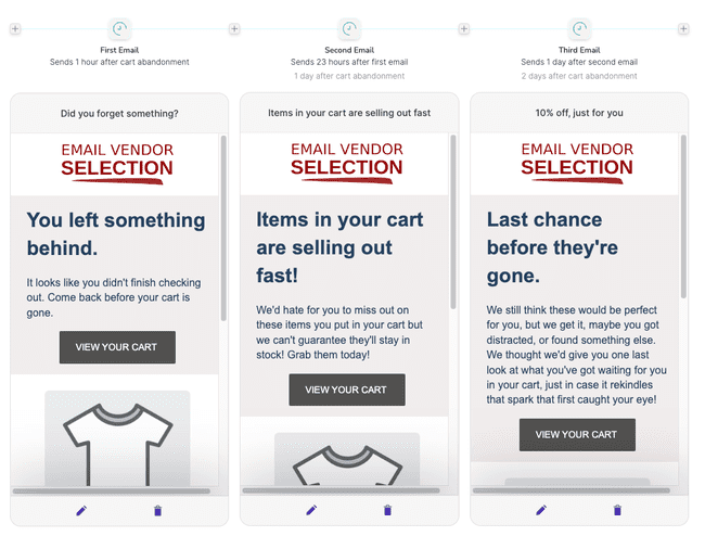 Privy automated cart abandonment emails