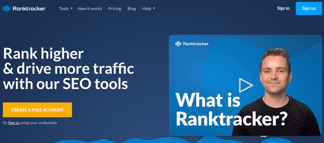 Ranktracker seo and rank-tracking platform
