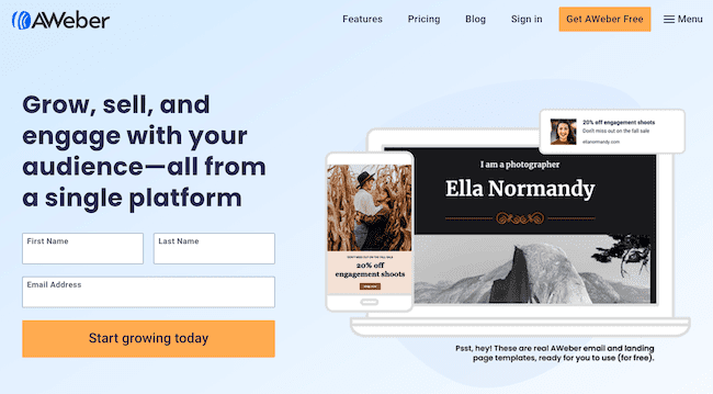 Reseña de AWeber, autorespondedor de correo electrónico gratuito y barato