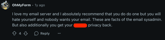 Reseña positiva de soluciones autoalojadas en redes sociales