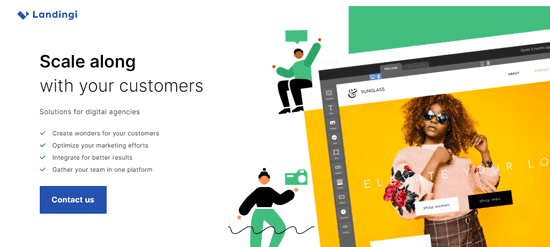 Revendedor de Landing Pages para Agências de marca branca Landingi