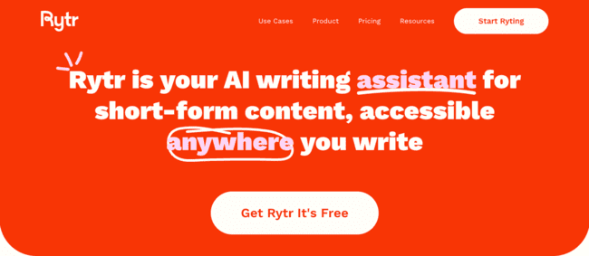 Rytr AI writer content generator ChatGPT alternative