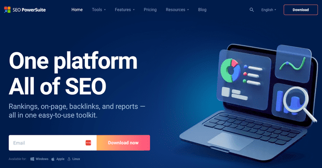 SEO PowerSuite desktop rank-tracking software