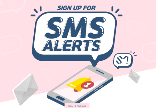 SMS signup Shop