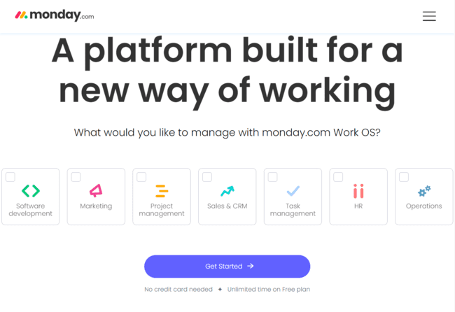 SO de trabajo de Monday.com