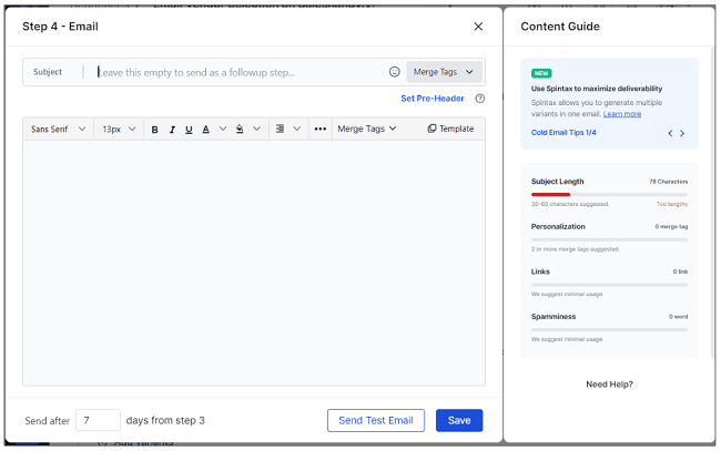 Saleshandy content guide
