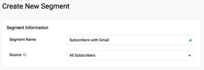 Segment creation in iContact email software review