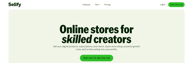 Sellfy eCommerce platform for creators