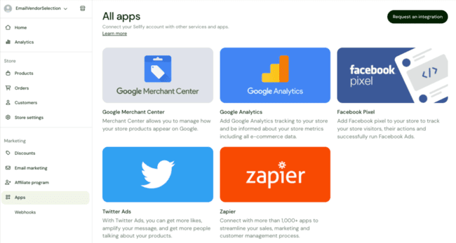 Sellfy integrations