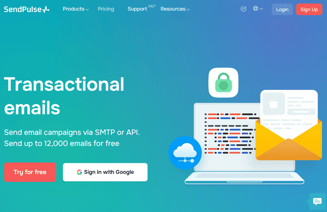 SendPulse API para emails transaccionales