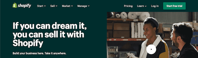 Shopify eCommerce software for small businesses