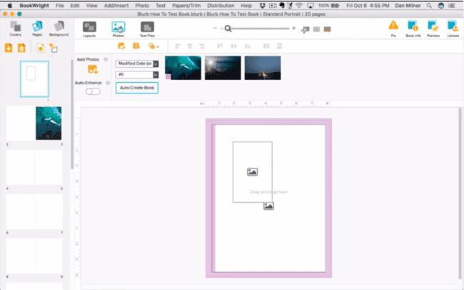 Software editor creador de ebooks de Blurb