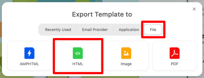 Stripo HTML template export