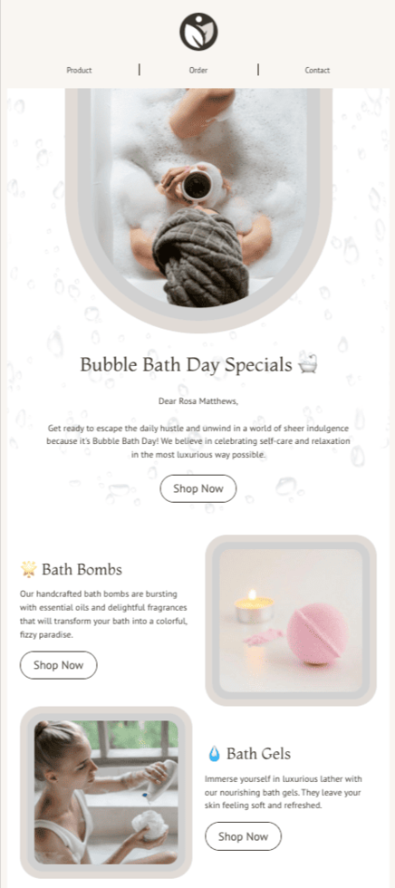 Stripo email template for beauty industry