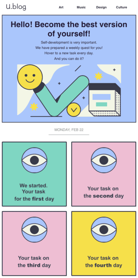Stripo template self development steps